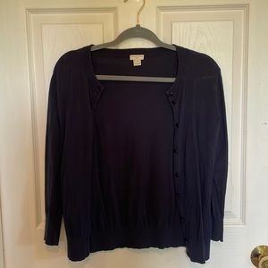 J. Crew small navy blue Clare cardigan